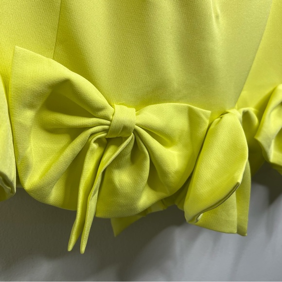 Elliatt Kennedy Mini Bow Dress In Yellow NWT Size L - Picture 7 of 15